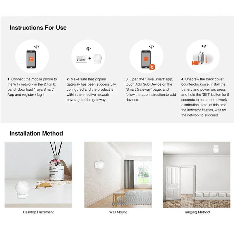 Avelena | PIR Bewegungsmelder (Zigbee 3.0)