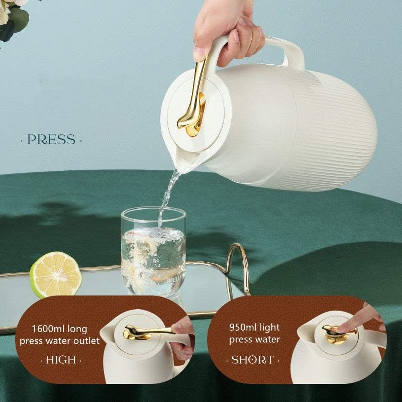 Avelena | ThermoMax | Große Minimalistische Isolierte Edelstahlflasche – Doppelwandige Thermoskanne