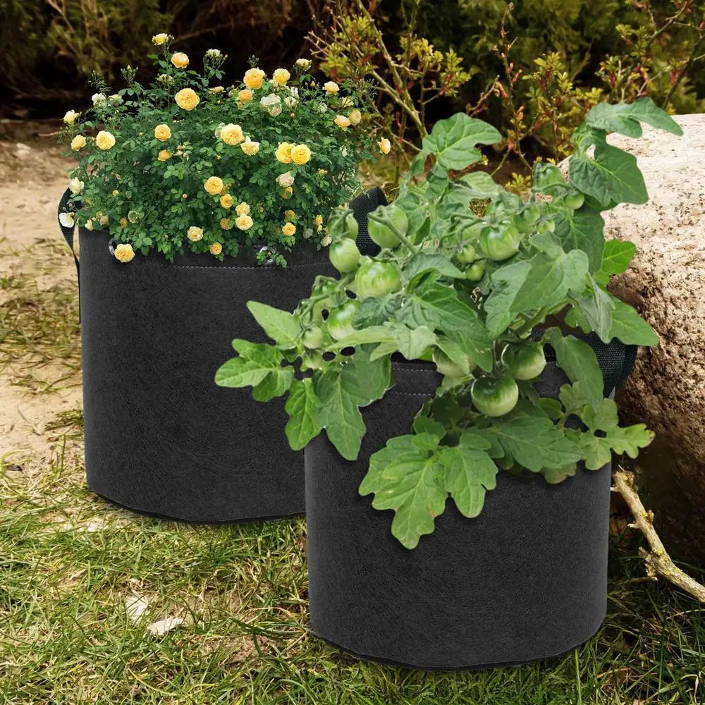 Avelena | Pflanzensack aus Filz mit Tragegriffen – Atmungsaktiv und langlebig für Gartenpflanzen und Blumen