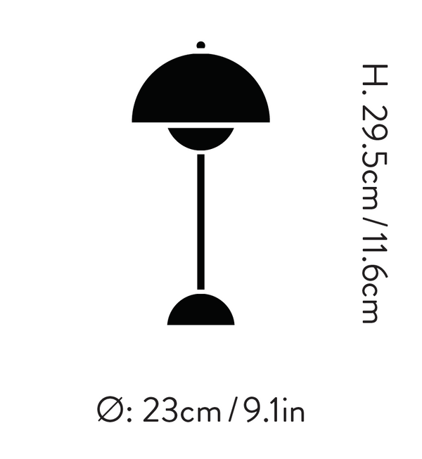 Avelena | Verstellbare Helligkeit Blumenpottlampe - Italienische wiederaufladbare Tischlampe VP3