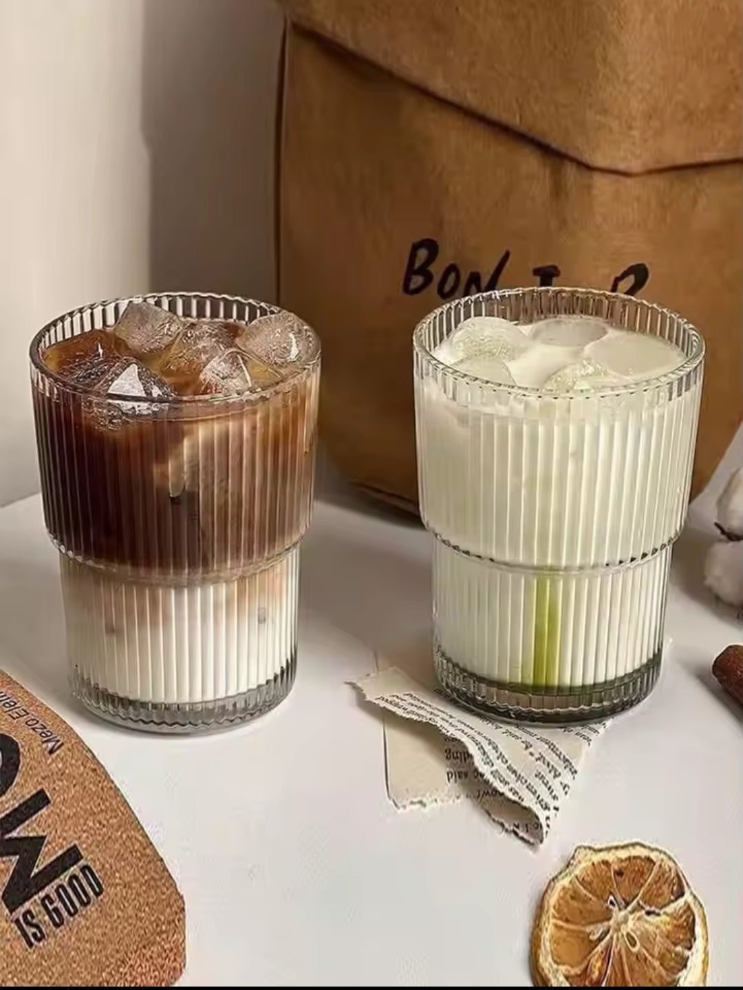Avelena | 6Pc gerippte Gläser