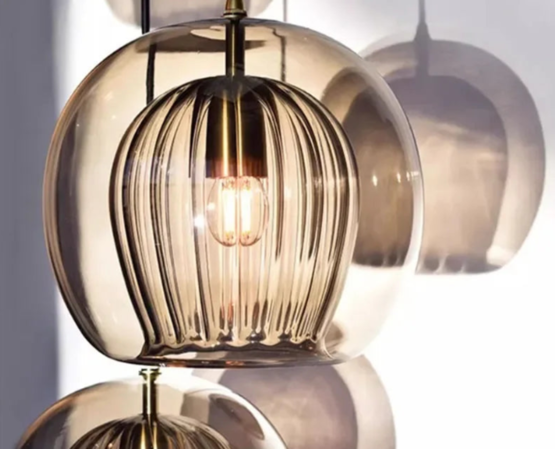 Avelena | TimberGlow - Moderne Glas Pendelleuchte