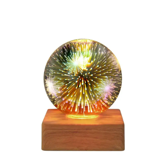 Avelena | 3D-Feuerwerk-Kristallkugel-Lampe