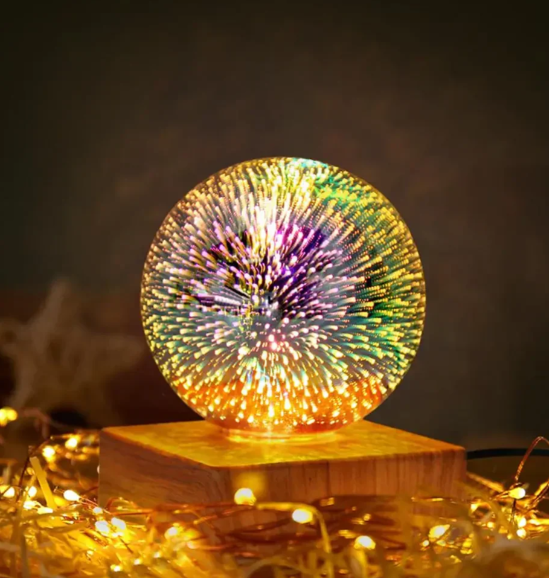 Avelena | 3D-Feuerwerk-Kristallkugel-Lampe