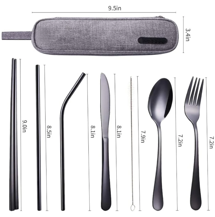 Avelena | Tragbares Edelstahl Besteckset