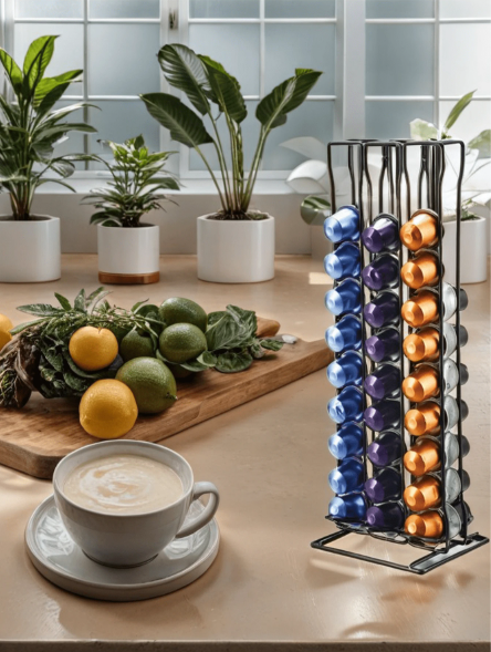 Avelena | Stilvolle Stehende Halterung für Kaffeekapseln – Platzsparend und Modern