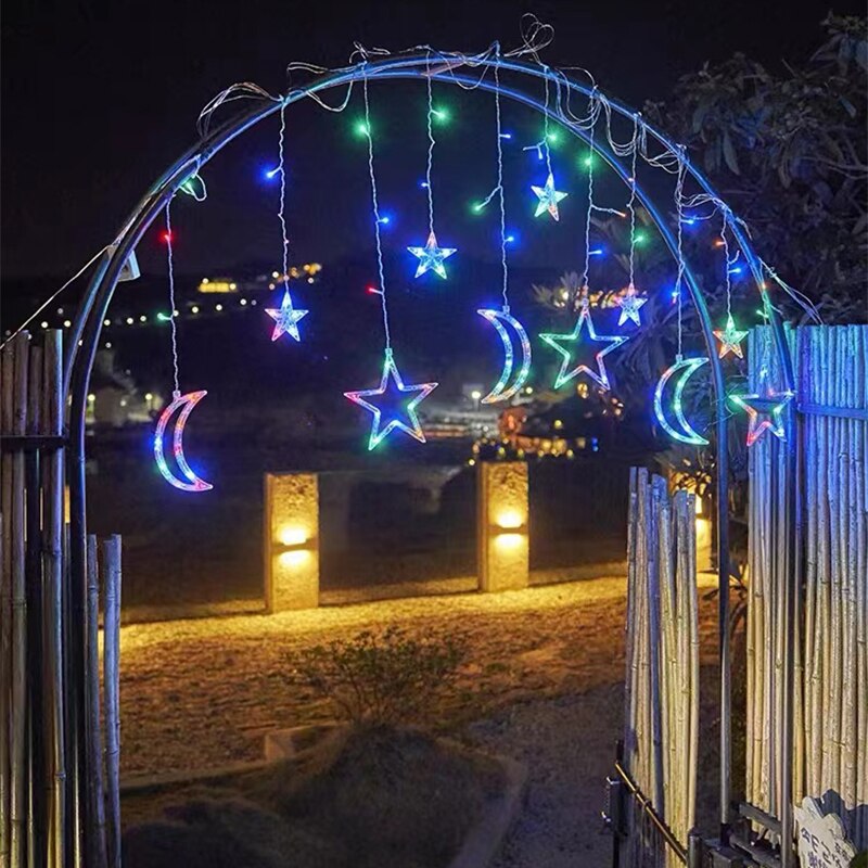 Avelena | Solar Moon Star Lampe LED Lichterkette Dekoration