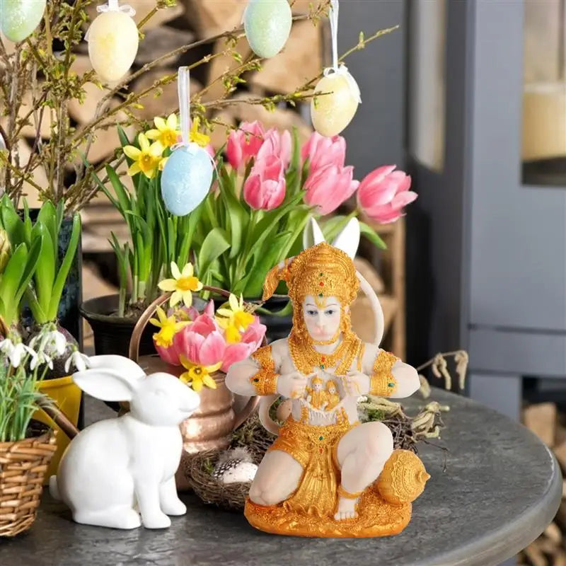Avelena | 1 Stück Hanuman Buddha Affengott Figurine Südostasiatischer Stil Heimskulptur Lord Hanuman Statue Buddha Figur Ornament