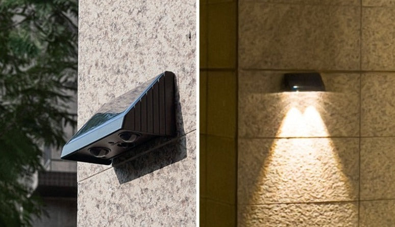 Avelena | SunBeam – Wasserdichte Solar-Wandlampe für den Außenbereich