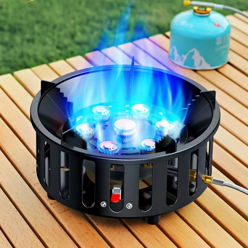 Avelena | 7-Kern Tragbarer Camping-Gaskocher mit Elektronikzündung – Kael