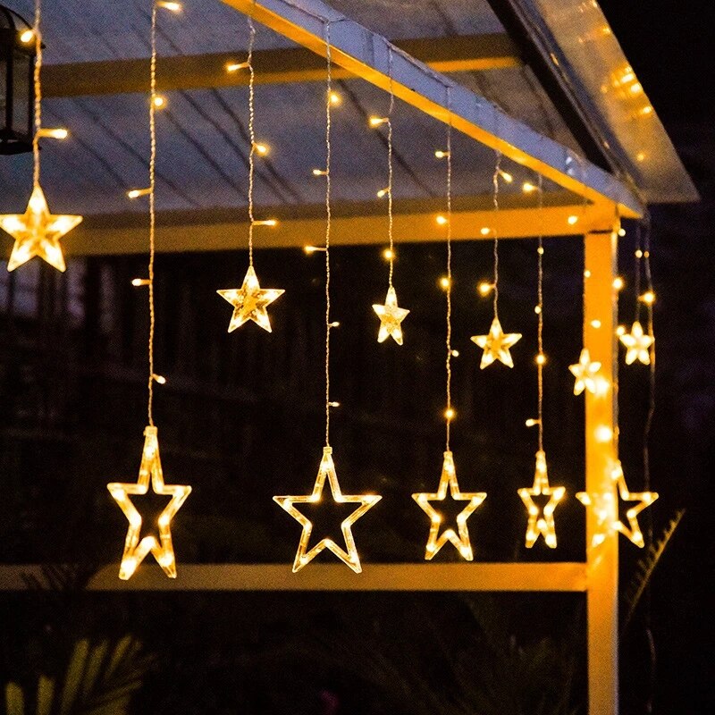 Avelena | Solar Moon Star Lampe LED Lichterkette Dekoration