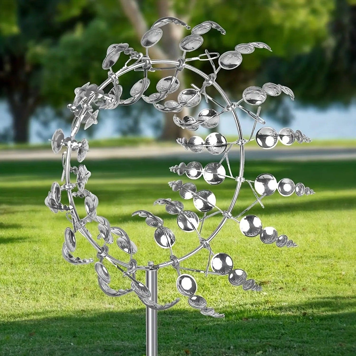 Avelena | Windmühle Spinner | Einzigartiges windbetriebenes Gartendekor aus Metall