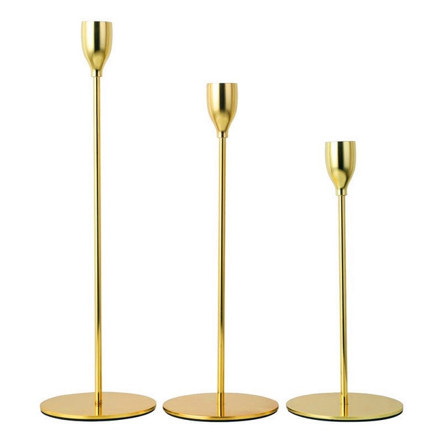 Avelena | 3er Set Metall Kerzenständer
