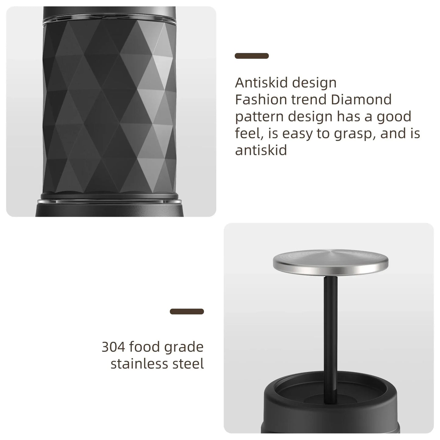 Avelena | Tragbare Kaffeemaschine Espressomaschine Handpresse Kapsel gemahlener Kaffeebrüher tragbar für Reisen und Picknick, BioloMix