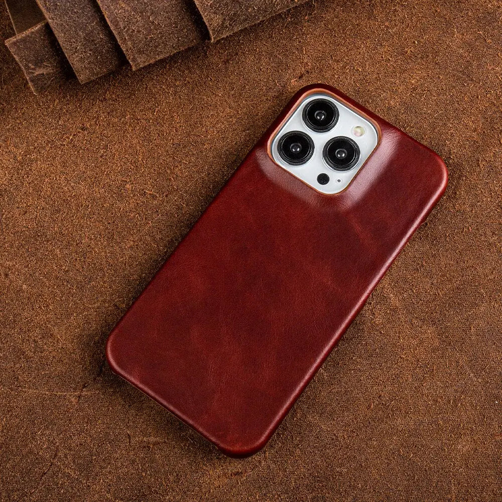 Avelena | RoyalLeather: Luxuriöse, handgefertigte Hülle aus echtem Rindsleder für das iPhone