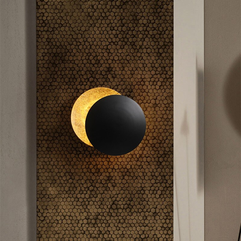 Avelena | SolGlow Sonnenfinsternis LED-Wandleuchte | Modernes Stimmungslicht | Elegante Wandlampe für Wohnzimmer & Schlafzimmer