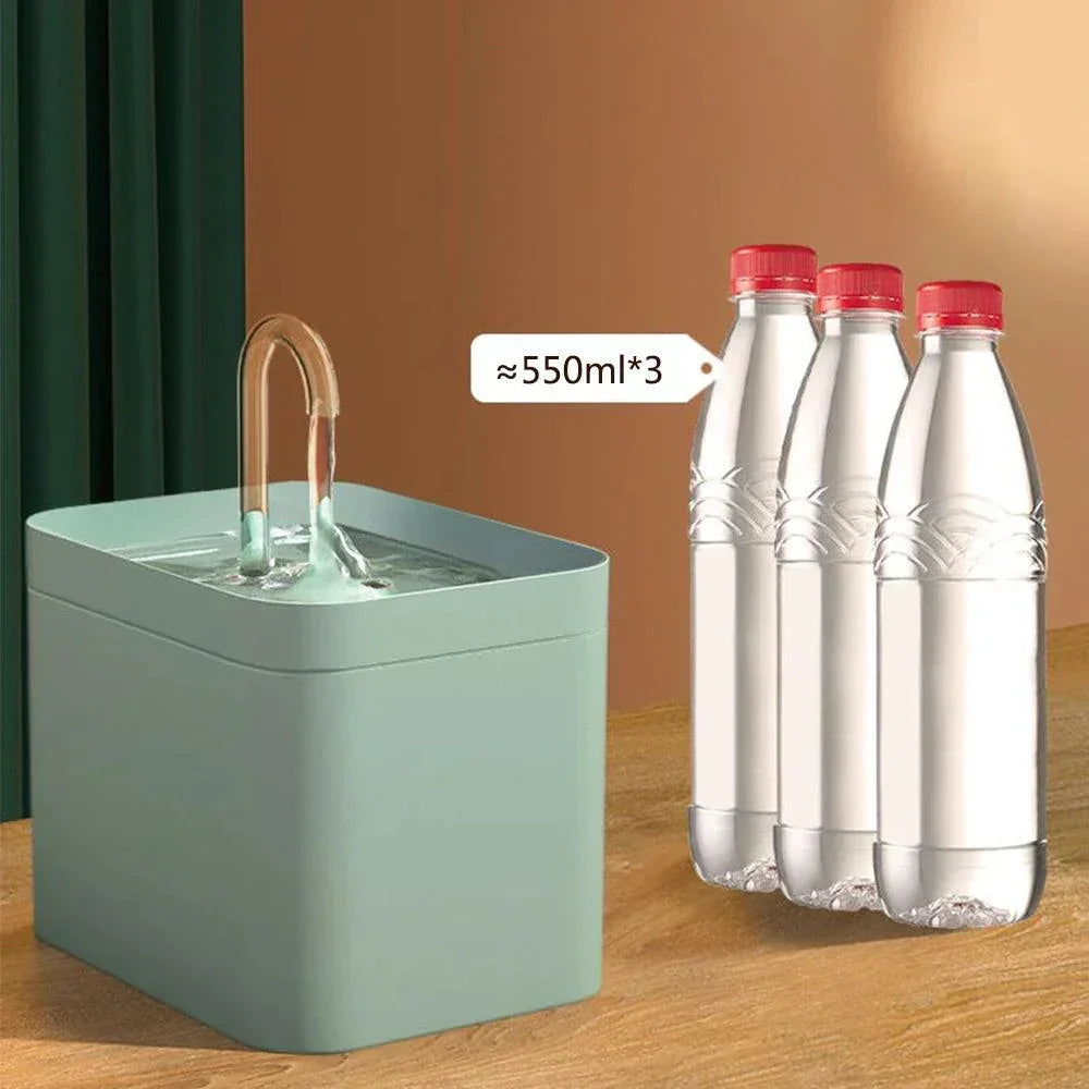 Avelena | Ultra-leise Haustier-Wasserbrunnen mit intelligenter Filtration - 1,5 l Edelstahl