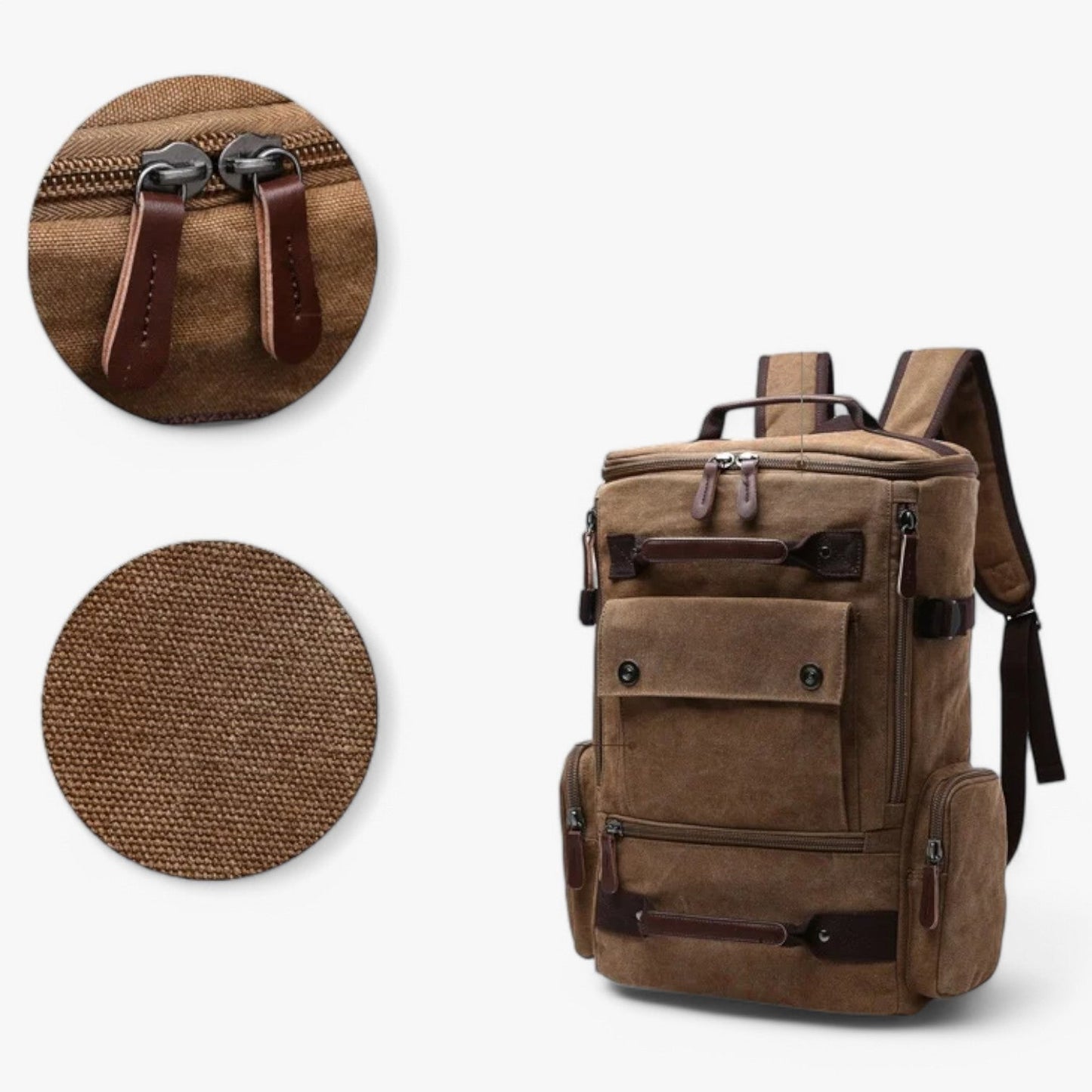 Avelena | Vintage Canvas Backpack – Stylisch & Funktional mit Laptopfach für Alltag & Abenteuer