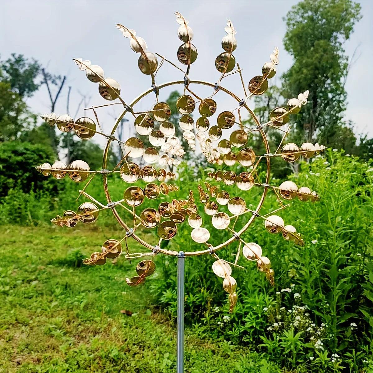 Avelena | Windmühle Spinner | Einzigartiges windbetriebenes Gartendekor aus Metall