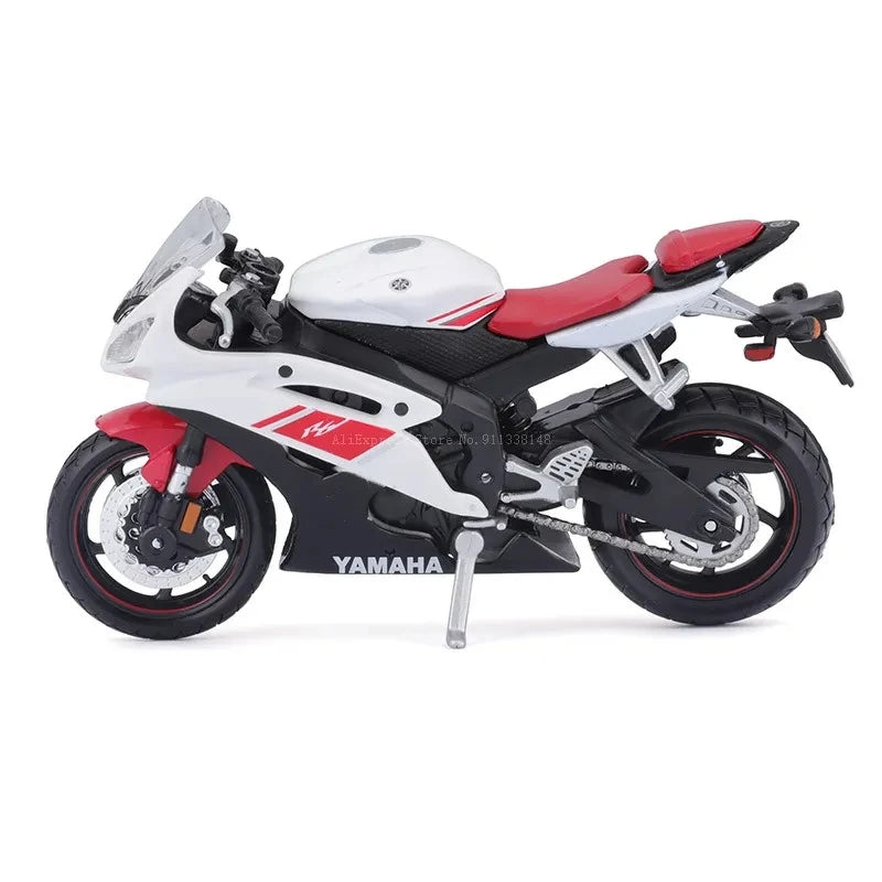 Avelena | 1:18 Maßstab Yamaha R6 Legierungsroller Sportbike Figuren Diecasts Kinder Spielzeug Motorrad Rennmodell Nachbildungen Sammlergeschenk für Jungen