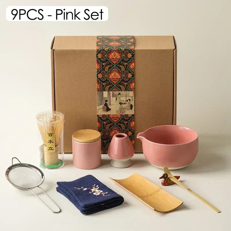 Avelena | 9-teilige japanische Matcha-Tee-Set