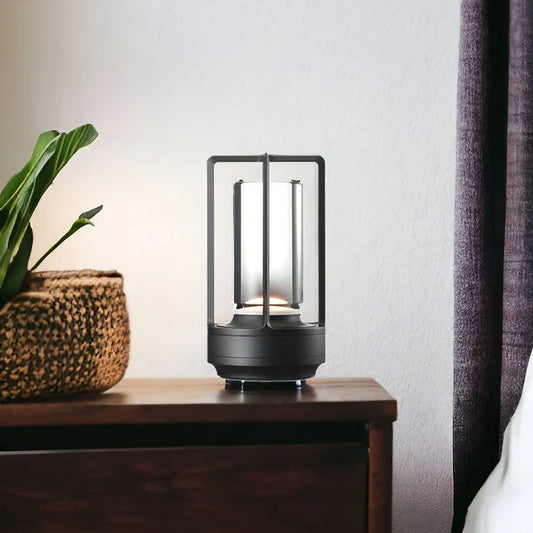 Avelena | Warme LED kabellose Tischlampe – Batteriebetriebener nordischer Design - LED mit Touch-Steuerung, geeignet für Schlafzimmer, Zuhause, Außenbereich - Ideal Nachtlicht