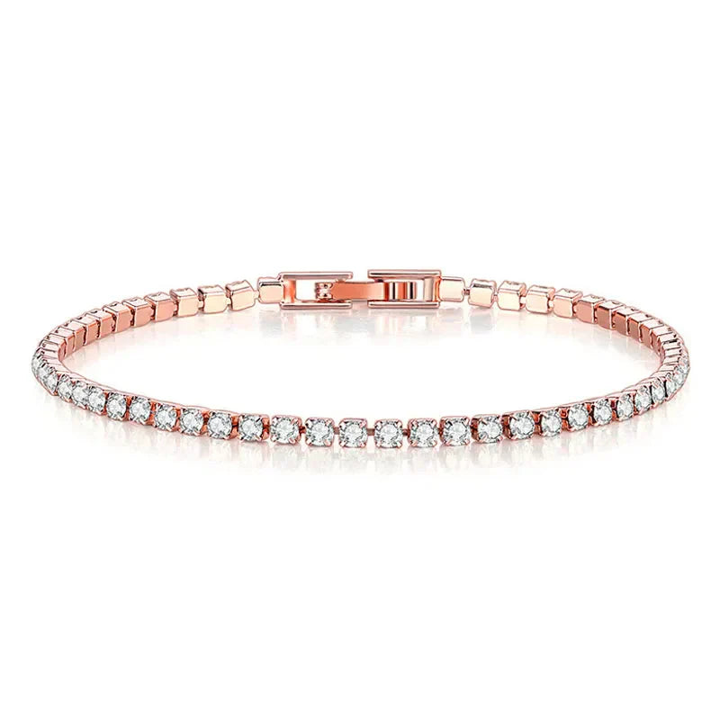 Avelena | Tennis-Armband – Glänzen Sie mit Attitüde: Eleganz aus Sterlingsilber und Hip-Hop-Flair!