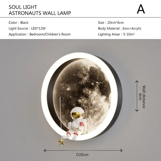 Avelena | Astronaut Auf Dem Mond Wandlicht