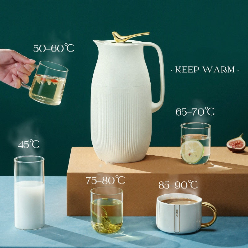 Avelena | ThermoMax | Große Minimalistische Isolierte Edelstahlflasche – Doppelwandige Thermoskanne