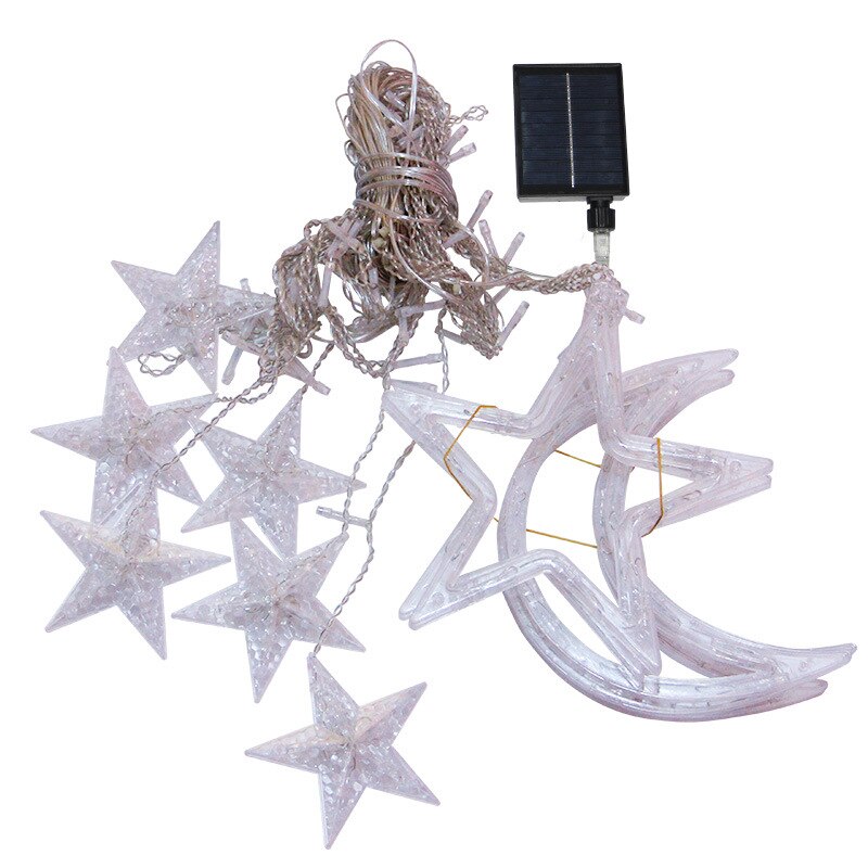 Avelena | Solar Moon Star Lampe LED Lichterkette Dekoration