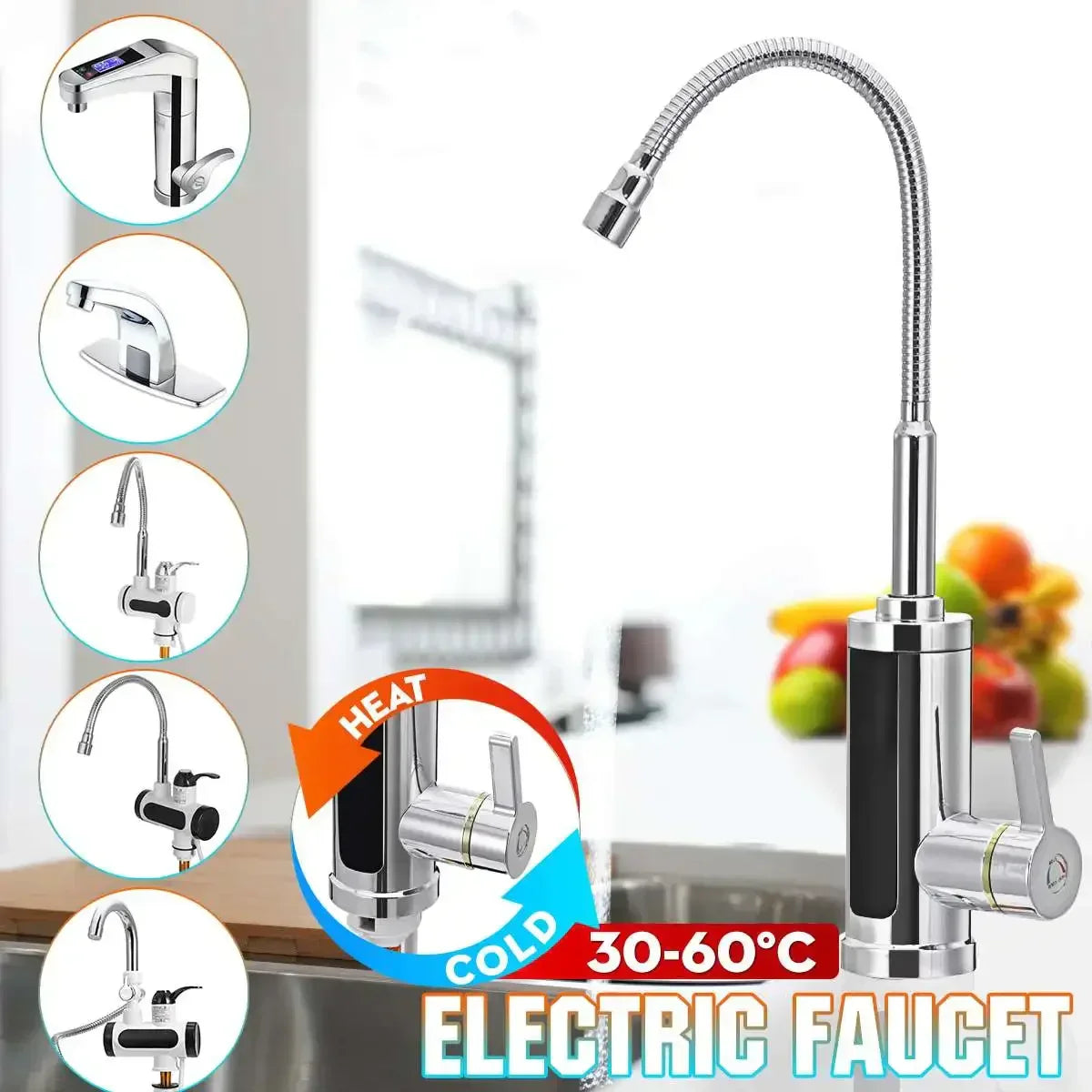 Avelena | 3000W Elektrischer Küchenwasserhahn mit Sofort Warmwasser - FlowHeat