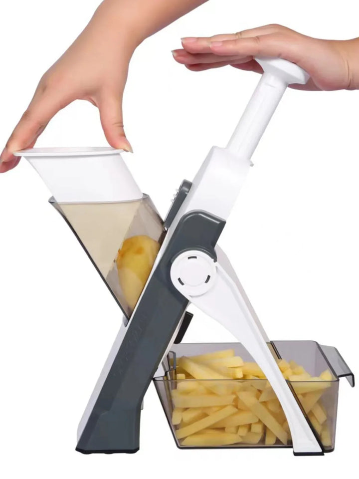 Avelena | Sicherer 5-in-1 Gemüseschneider Mit Auffangbehälter 1+1 Gratis