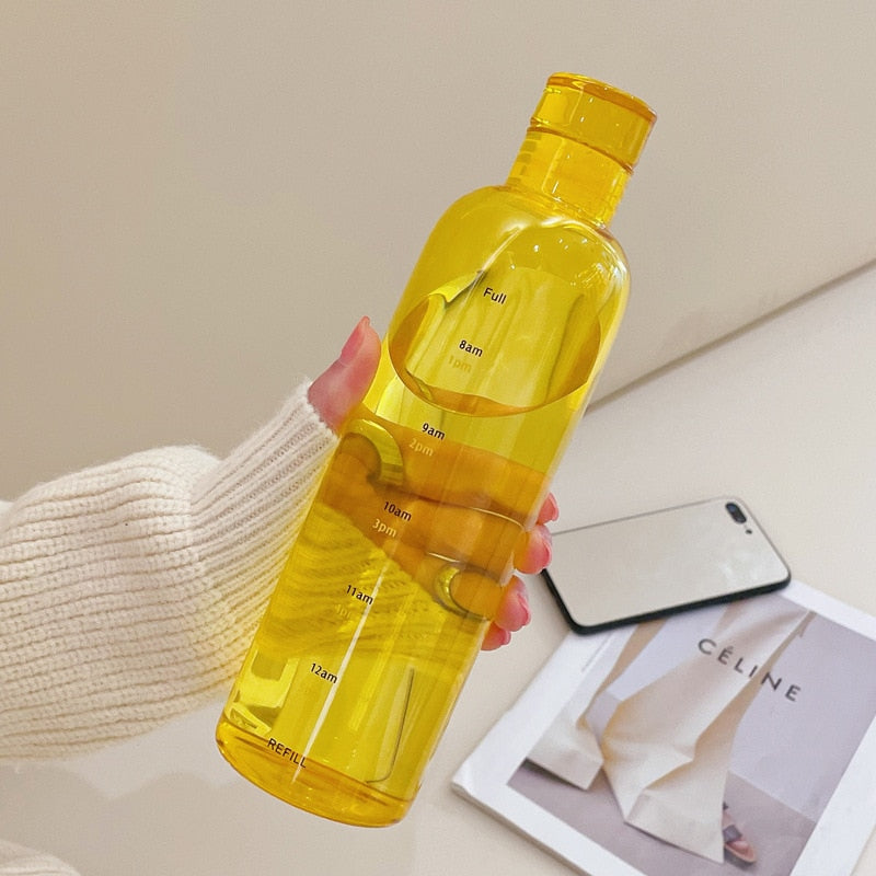 Avelena | Zeit-Skalen hitzebeständige Glas Wasserflasche