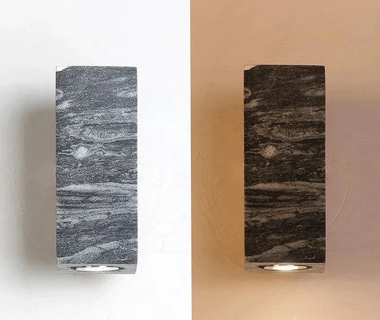 Avelena | ZenBeam – Graue Wabi-Sabi Wandleuchte für eine ruhige Atmosphäre