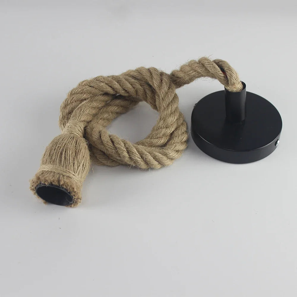 Avelena | Vintage Hanfseil Pendelleuchte
