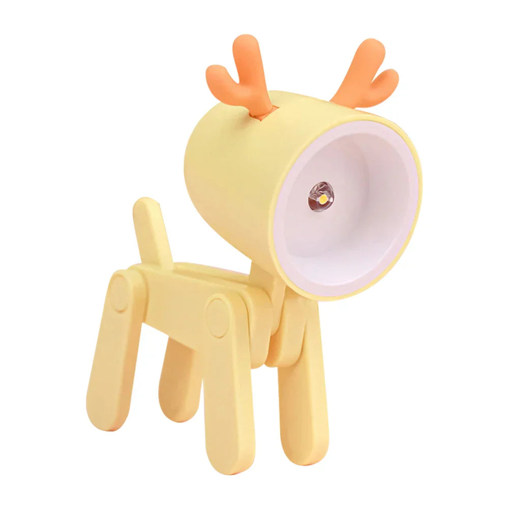 Avelena | Süße LED-Nachtlampe - Mini-Hund, Hirsch, Dinosaurier Falt-Tischlampe für das Kinderzimmer