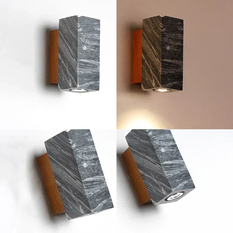 Avelena | ZenBeam – Graue Wabi-Sabi Wandleuchte für eine ruhige Atmosphäre