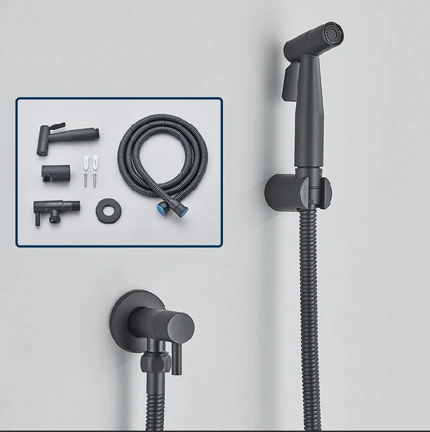 Avelena | Shinesia Bidet-Sprüher – Edelstahl Hygienisches Badezimmer-Accessoire – Wandmontierte Kaltwasser-Sprühfunktion