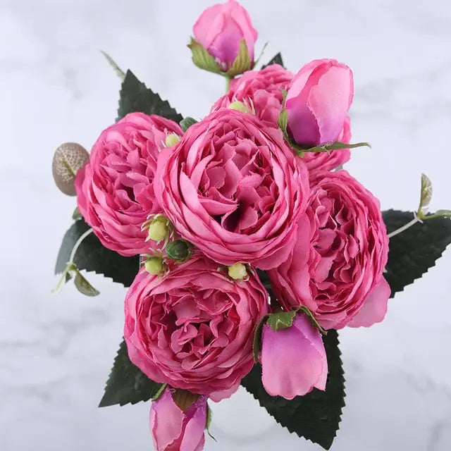 Avelena | Seidige Rose Gypsophila Strauß