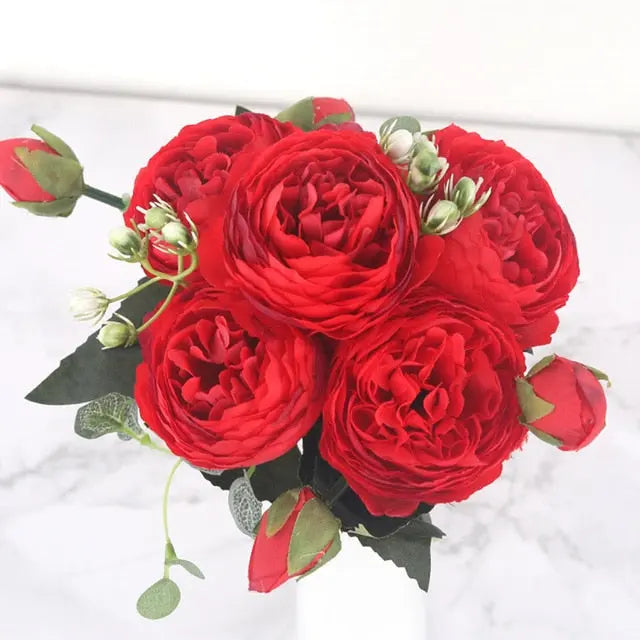 Avelena | Seidige Rose Gypsophila Strauß