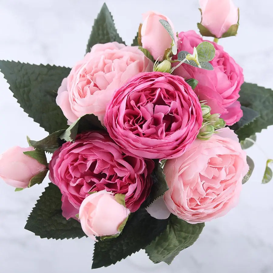 Avelena | Seidige Rose Gypsophila Strauß