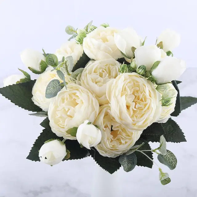Avelena | Seidige Rose Gypsophila Strauß
