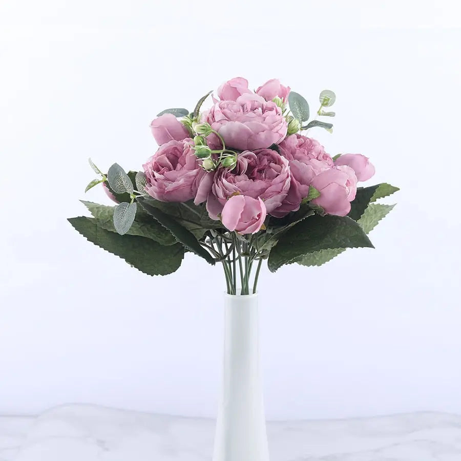 Avelena | Seidige Rose Gypsophila Strauß