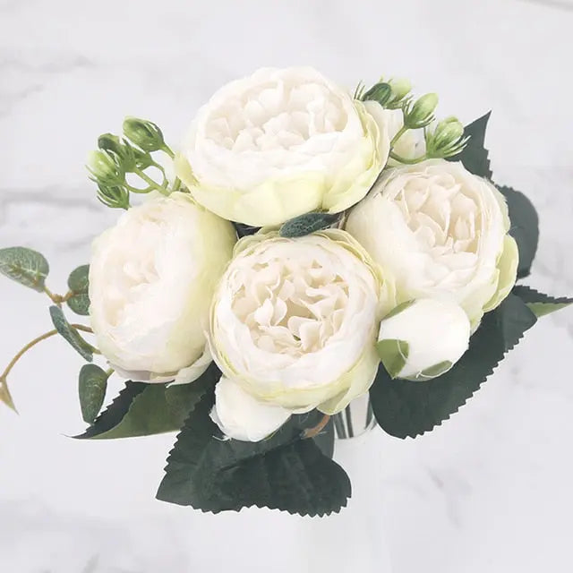Avelena | Seidige Rose Gypsophila Strauß
