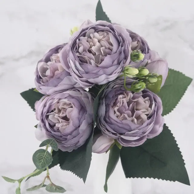 Avelena | Seidige Rose Gypsophila Strauß