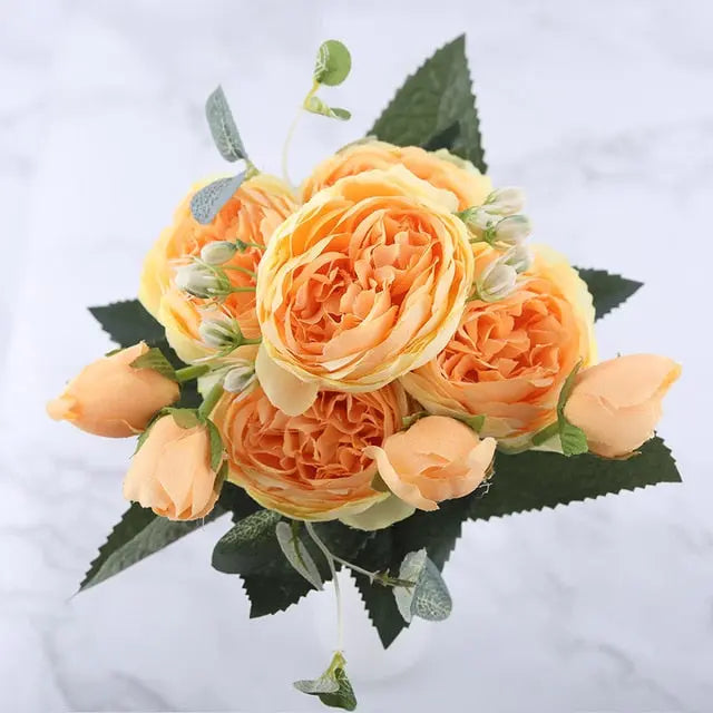Avelena | Seidige Rose Gypsophila Strauß
