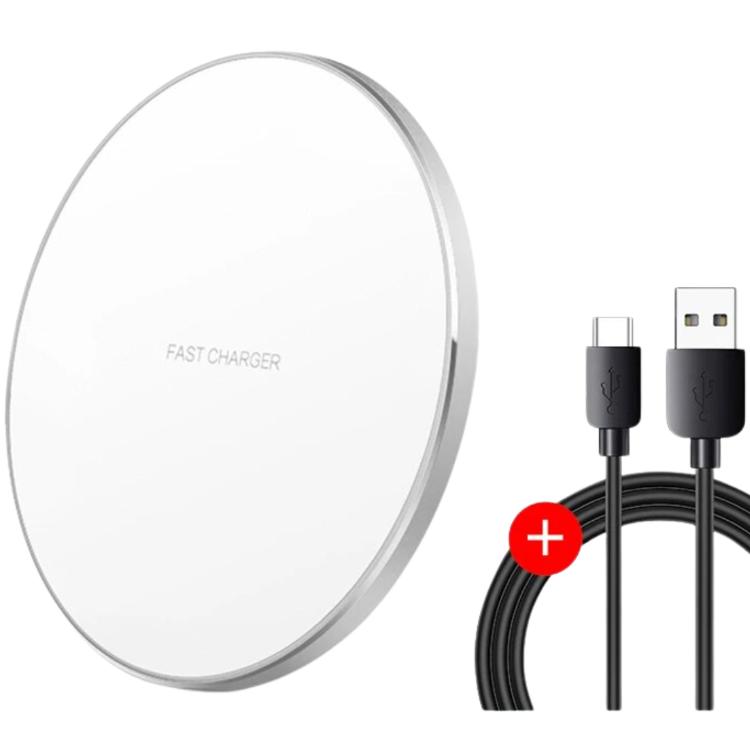 Avelena | 30W Schnelles kabelloses Ladepad | Premium USB C Ladekabel MagSafe Ladegerät für Apple iPhone, Samsung & Android - Fast Wireless Charging Pad