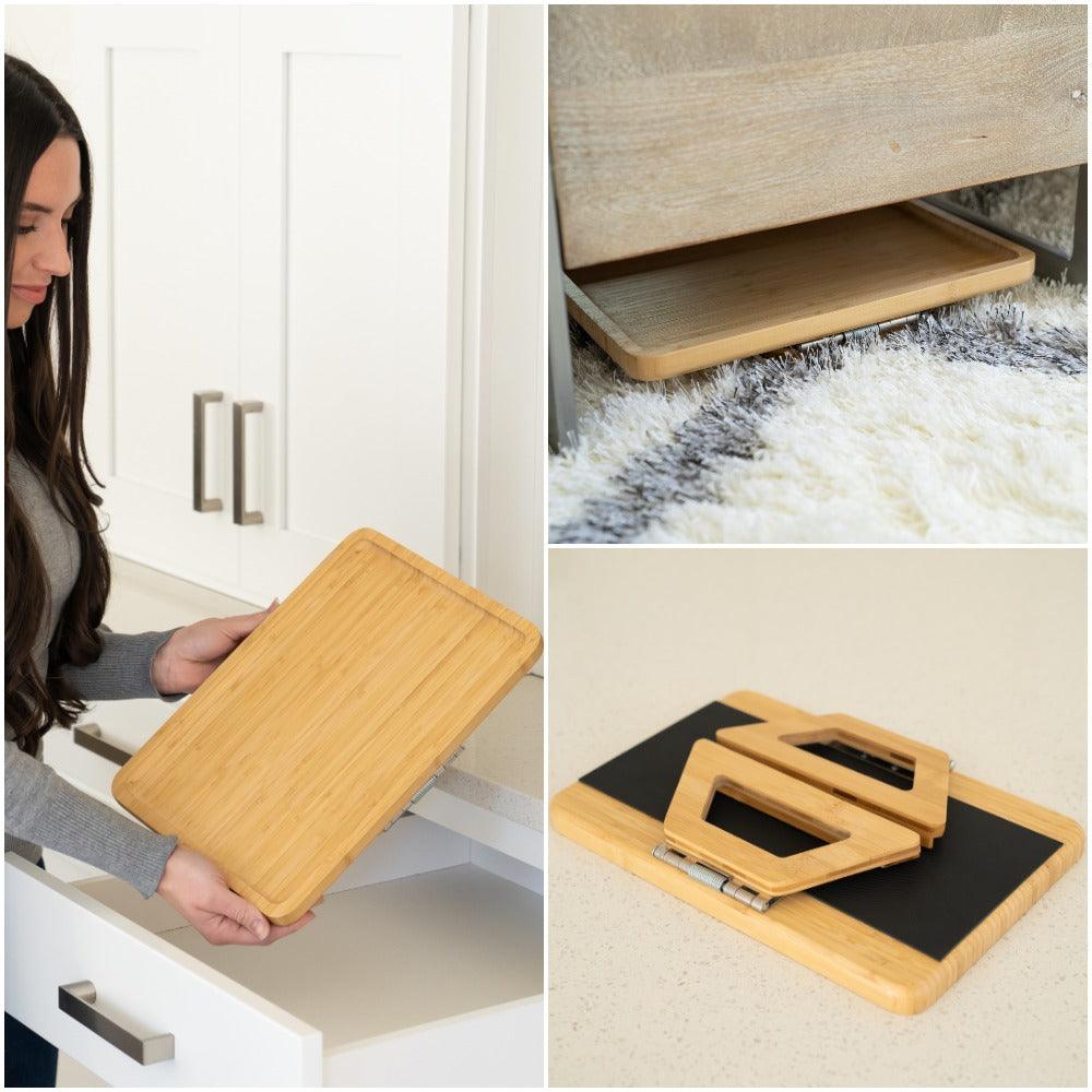 Avelena | SofaMate – Verstellbarer Sofaarmablagetisch für Getränke, Snacks und Fernbedienung Aufbewahrung