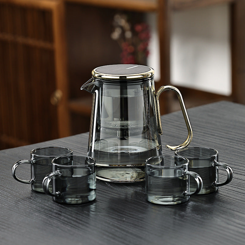 Avelena | Solara – Magnetische Glaskanne mit präziser Teefreigabe & Edelstahlfilter (700ml)