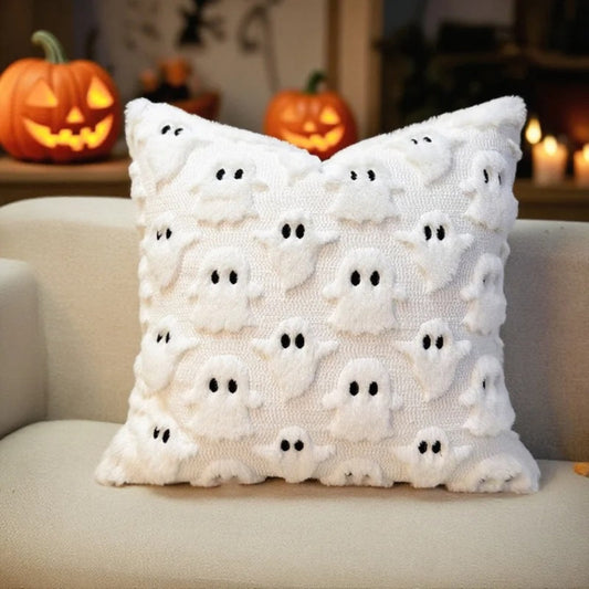 Avelena | Spooky Ghost Plüsch Halloween Kissenbezug